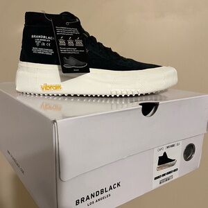 NWB Brandblack Black and White High-Top Sneakers